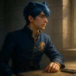 石造りの窓辺に座り、スマホに目を向けずに静かに遠くを見つめるライオン耳の青年。その姿勢に、誓いという芯が宿る。 Seated by a stone window, a lion-eared young man gazes into the distance, ignoring the smartphone nearby. His presence radiates a quiet vow beyond numbers.